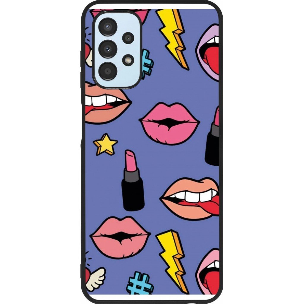 Samsung Galaxy A13 5G Case Hülle Silikon schwarz Lips and lipgloss