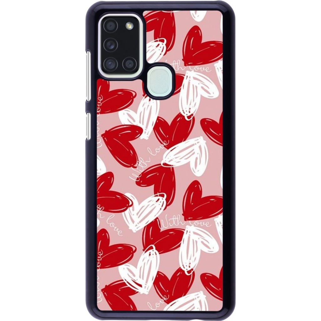 Samsung Galaxy A21s Case Hülle Valentine 2024 with love heart