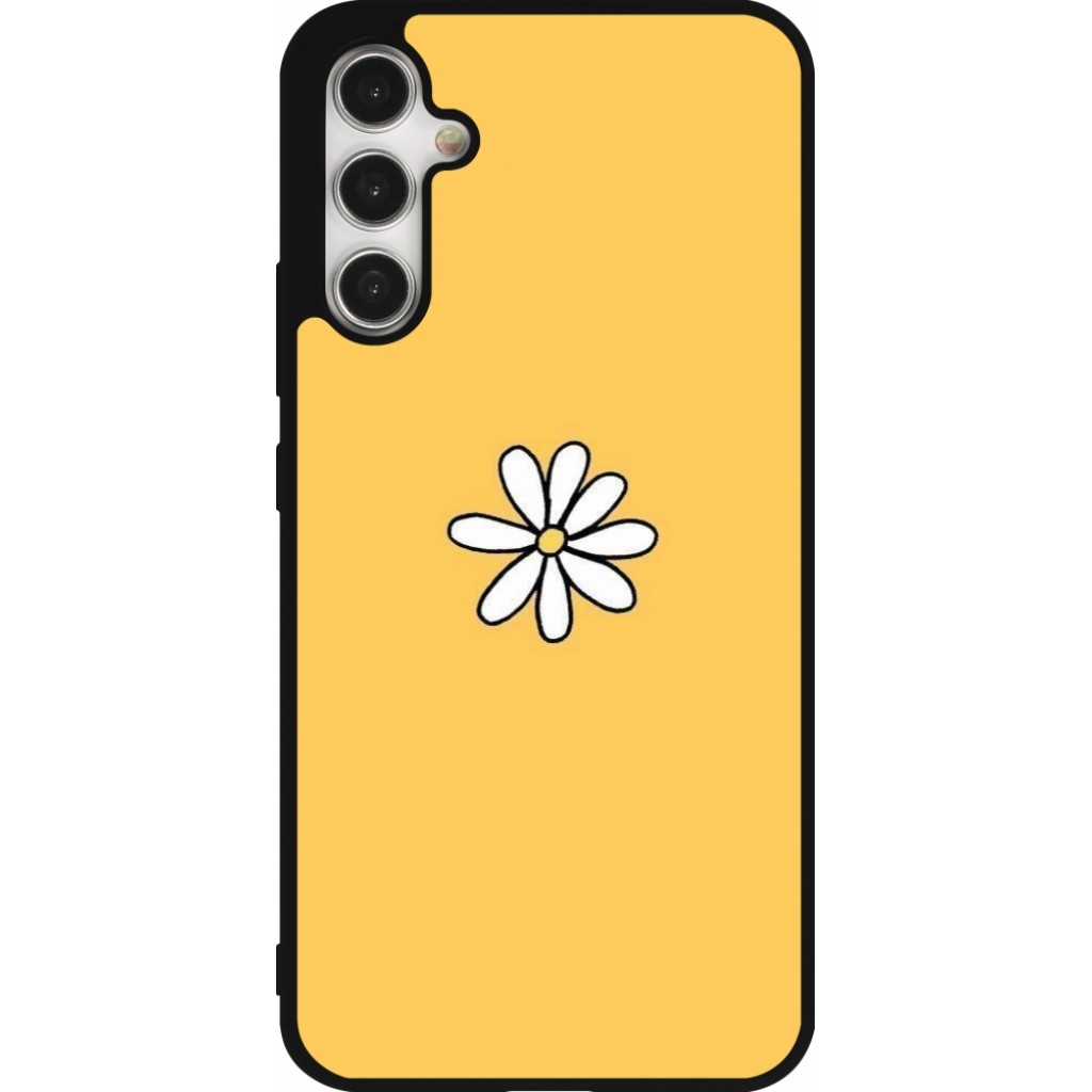 Samsung Galaxy A34 5G Case Hülle Silikon schwarz Easter 2023 daisy