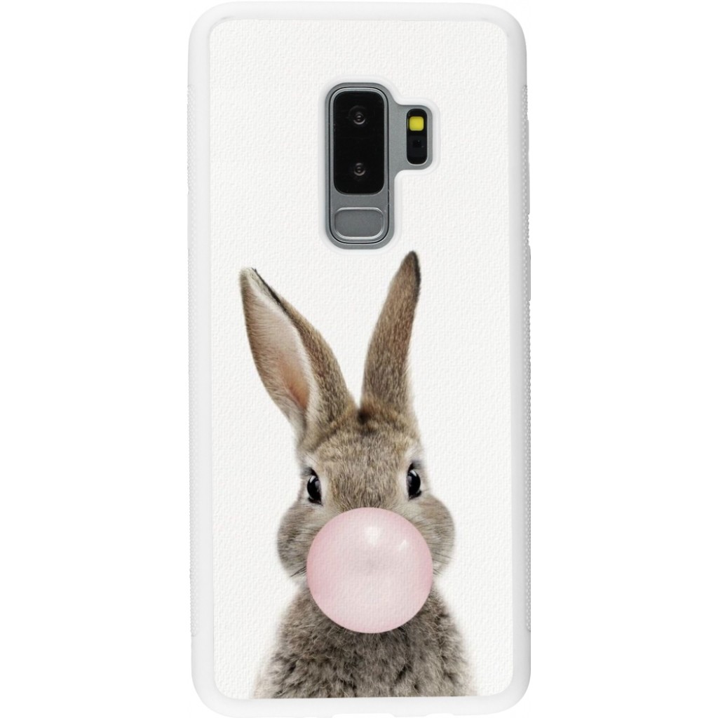 Samsung Galaxy S9 Case Hülle Silikon weiss Easter 2023 bubble gum