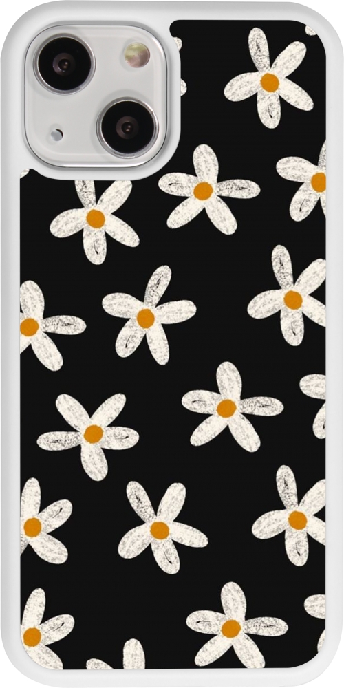 iPhone 13 mini Case Hülle Silikon weiss Easter 2024 white on black