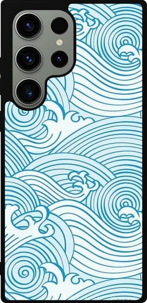 Samsung Galaxy S Ultra Case H Lle Silikon Schwarz Ocean Waves