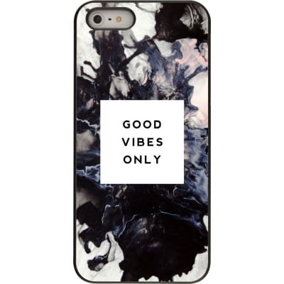 Coque iPhone 5/5s / SE (2016) -  Marble Good Vibes Only