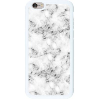 Coque iPhone 6/6s - Silicone rigide blanc Marble 01