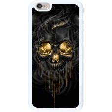 Coque iPhone 6/6s - Silicone rigide blanc Skull 02