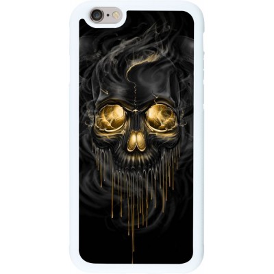 Coque iPhone 6/6s - Silicone rigide blanc Skull 02