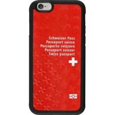 Coque iPhone 6/6s - Silicone rigide noir Swiss Passport