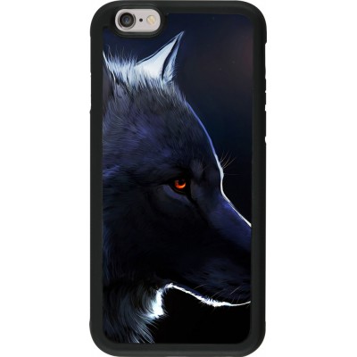 Coque iPhone 6/6s - Silicone rigide noir Wolf Shape