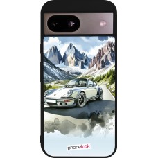 Google Pixel 8a Case Hülle - Silikon schwarz Porsche 911 Berg Aquarell