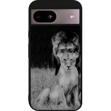 Coque Google Pixel 8a - Silicone rigide noir Angry lions