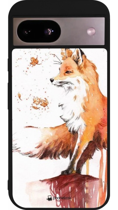 Coque Google Pixel 8a - Silicone rigide noir Autumn 21 Fox