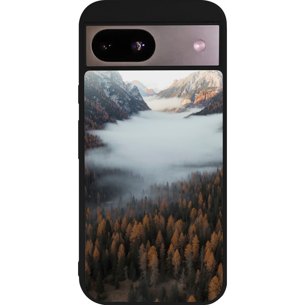 Coque Google Pixel 8a - Silicone rigide noir Autumn 22 forest lanscape