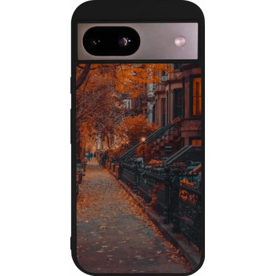 Coque Google Pixel 8a - Silicone rigide noir Autumn 2024 city