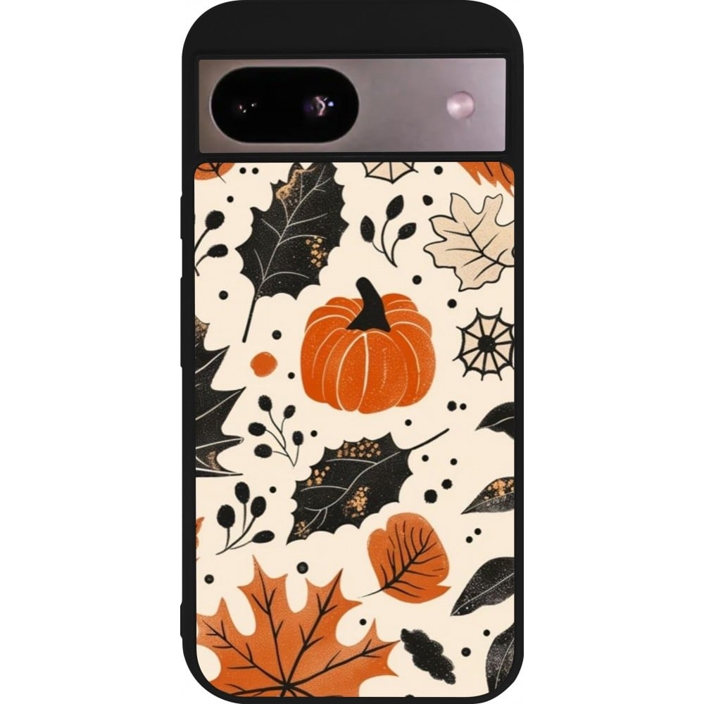 Coque Google Pixel 8a - Silicone rigide noir Autumn 2024 nature