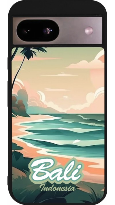 Coque Google Pixel 8a - Silicone rigide noir Bali Landscape