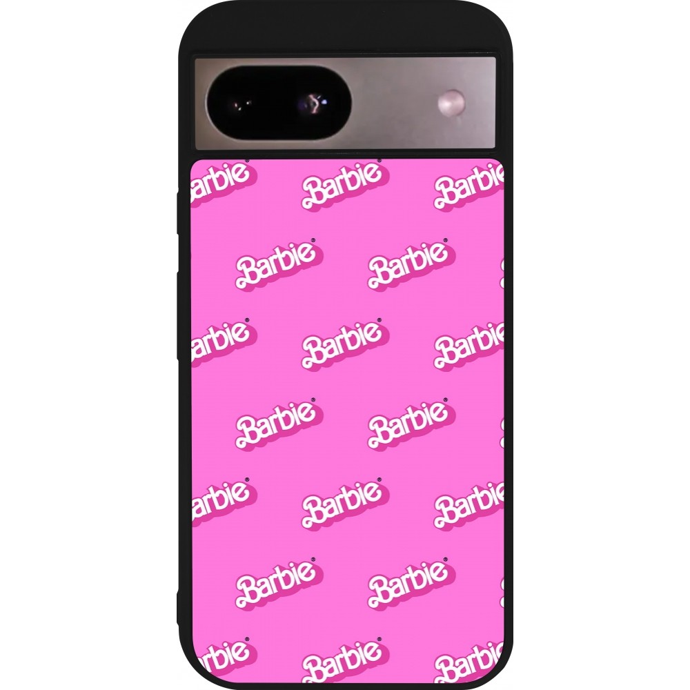 Coque Google Pixel 8a - Silicone rigide noir Barbie Pattern