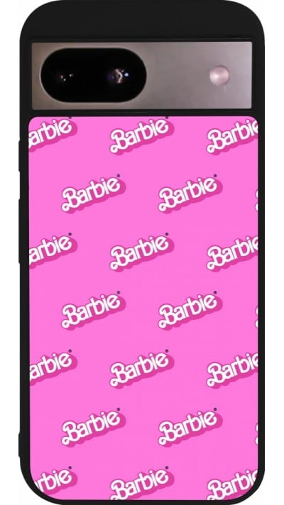 Coque Google Pixel 8a - Silicone rigide noir Barbie Pattern