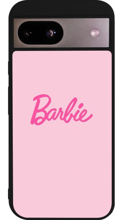 Coque Google Pixel 8a - Silicone rigide noir Barbie Text