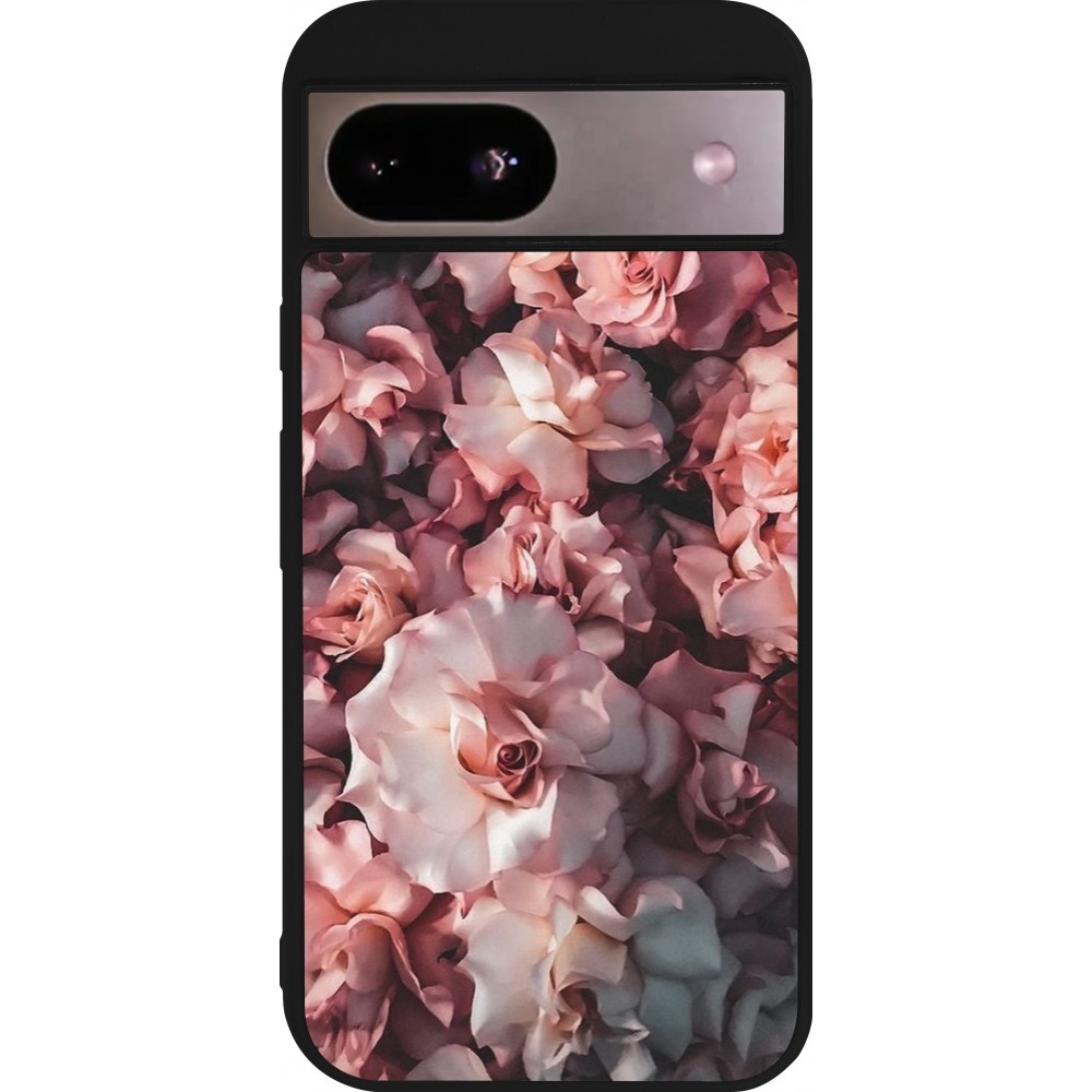 Coque Google Pixel 8a - Silicone rigide noir Beautiful Roses