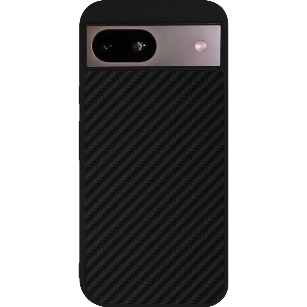 Coque Google Pixel 8a - Silicone rigide noir Carbon Basic