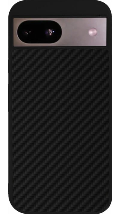 Coque Google Pixel 8a - Silicone rigide noir Carbon Basic