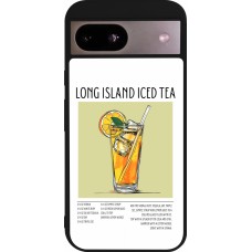 Coque Google Pixel 8a - Silicone rigide noir Cocktail recette Long Island Ice Tea