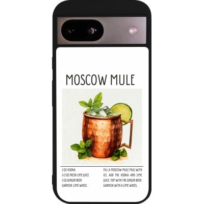 Coque Google Pixel 8a - Silicone rigide noir Cocktail recette Moscow Mule