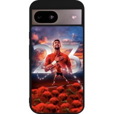 Coque Google Pixel 8a - Silicone rigide noir Djokovic 23 Grand Slam