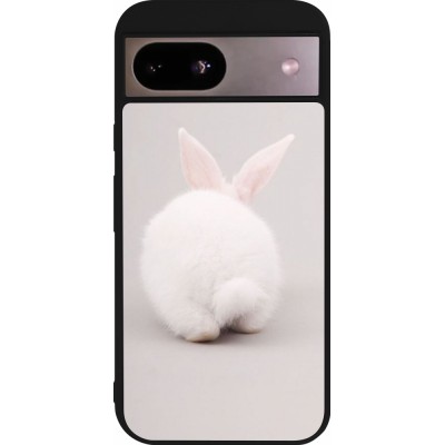 Coque Google Pixel 8a - Silicone rigide noir Easter 2024 bunny butt