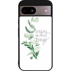 Coque Google Pixel 8a - Silicone rigide noir Enjoy the little things