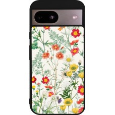 Coque Google Pixel 8a - Silicone rigide noir Flora Botanical Wildlife