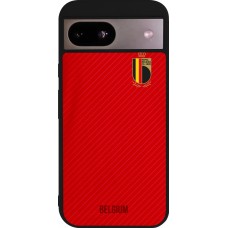 Coque Google Pixel 8a - Silicone rigide noir Maillot de football Belgique 2022 personnalisable