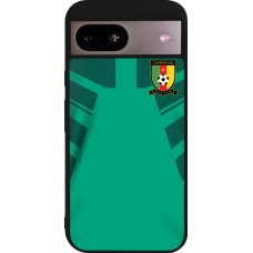 Coque Google Pixel 8a - Silicone rigide noir Maillot de football Cameroun 2022 personnalisable