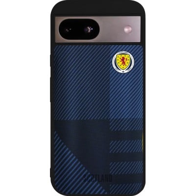 Coque Google Pixel 8a - Silicone rigide noir Maillot de football Ecosse personnalisable