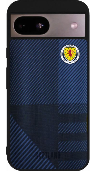 Coque Google Pixel 8a - Silicone rigide noir Maillot de football Ecosse personnalisable