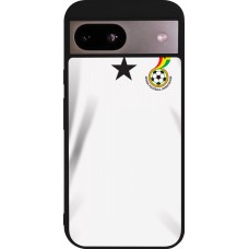 Coque Google Pixel 8a - Silicone rigide noir Maillot de football Ghana 2022 personnalisable