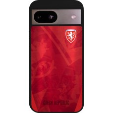 Coque Google Pixel 8a - Silicone rigide noir Maillot de football République Tchèque personnalisable