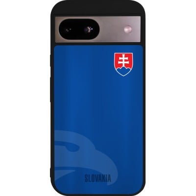 Coque Google Pixel 8a - Silicone rigide noir Maillot de football Slovaquie