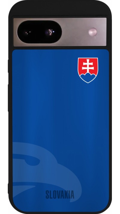 Coque Google Pixel 8a - Silicone rigide noir Maillot de football Slovaquie