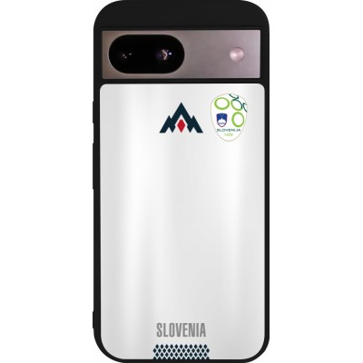 Coque Google Pixel 8a - Silicone rigide noir Maillot de football Slovénie