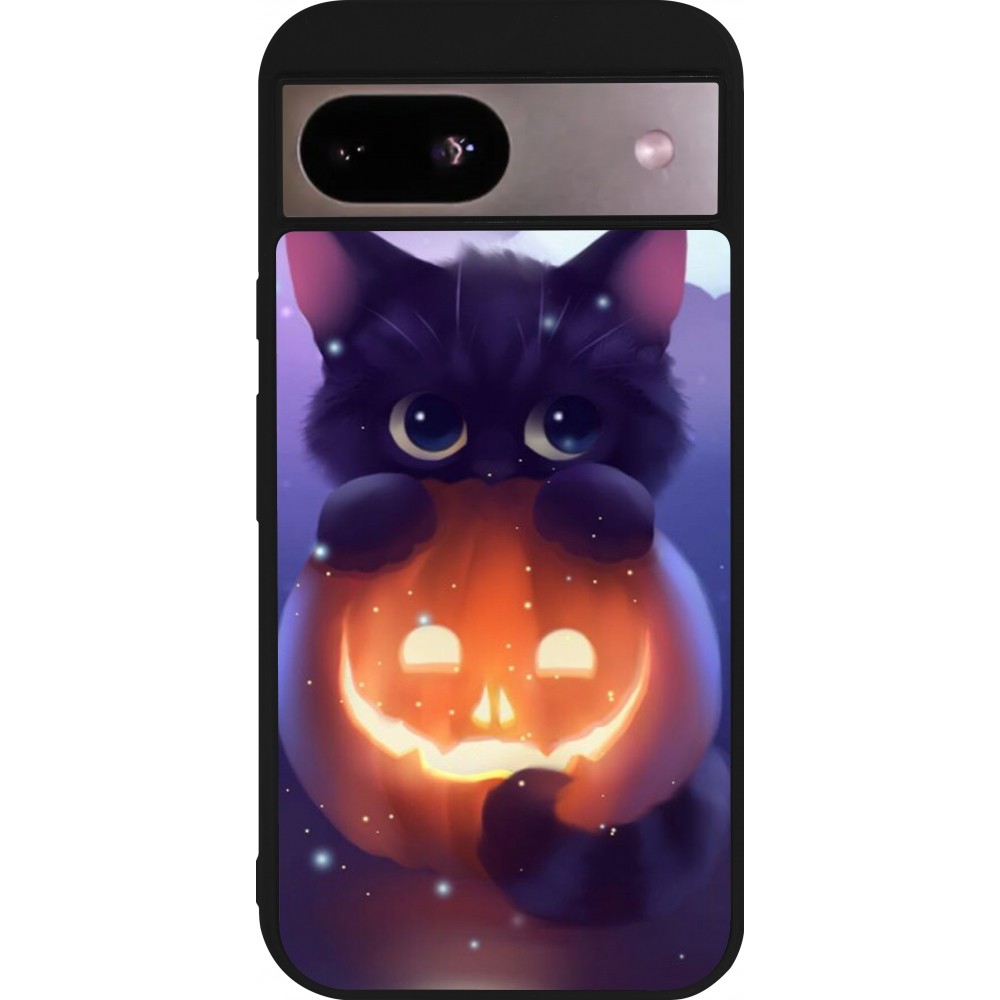 Coque Google Pixel 8a - Silicone rigide noir Halloween 17 15