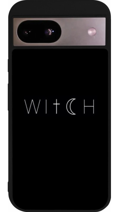 Coque Google Pixel 8a - Silicone rigide noir Halloween 22 witch word