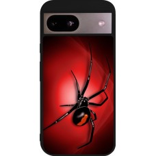 Coque Google Pixel 8a - Silicone rigide noir Halloween 2023 spider black widow