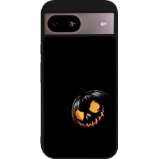 Coque Google Pixel 8a - Silicone rigide noir Halloween 2023 discreet pumpkin