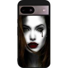 Coque Google Pixel 8a - Silicone rigide noir Halloween 2023 gothic vampire