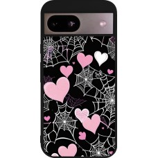 Coque Google Pixel 8a - Silicone rigide noir Halloween 2024 girly