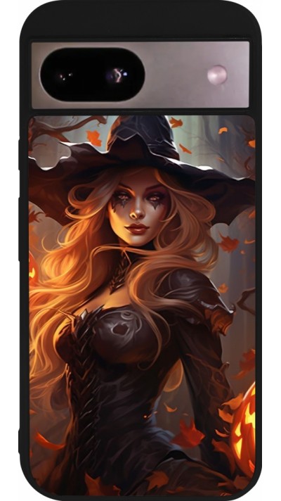 Coque Google Pixel 8a - Silicone rigide noir Halloween 2024 sexy witch