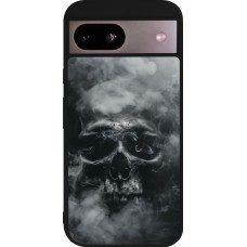 Coque Google Pixel 8a - Silicone rigide noir Halloween 2024 smoky skull