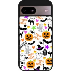 Coque Google Pixel 8a - Silicone rigide noir Halloween 2024 trick or treat