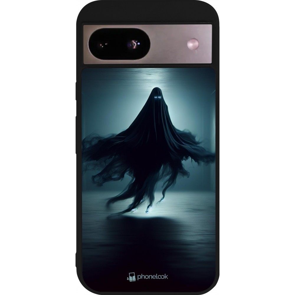 Coque Google Pixel 8a - Silicone rigide noir Halloween 2024 Spectral Shadow